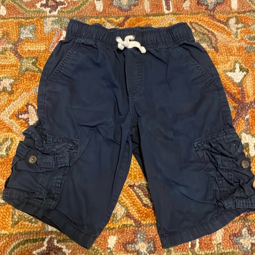 Cat & Jack dark blue drawstring cargo shorts